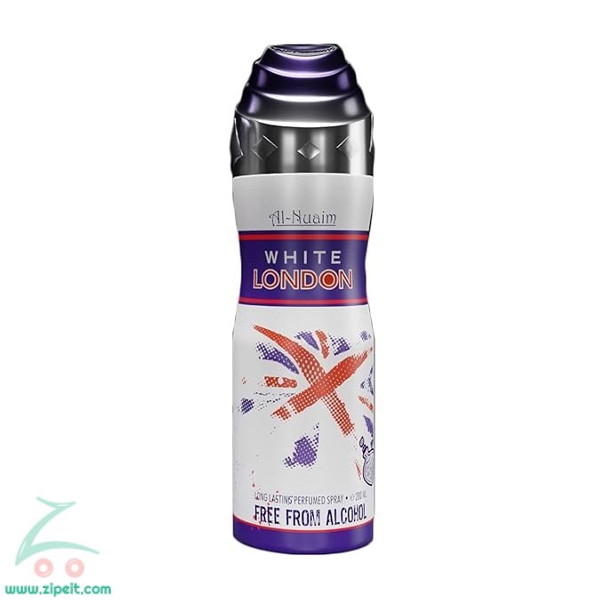 Al-Nuaim White London Alcohol Free Deodorant 200ml | Long Lasting Body Spray for Men & Women | Premium Perfumed Deo